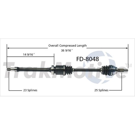 Surtrack Axle Cv Axle Shaft, Fd-8048 FD-8048